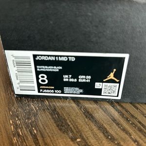 Jordan 1 Mid TD white/black-black